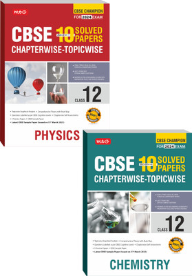 MTG CBSE 10 Years Chapterwise Topicwise Solved Papers & Question Bank Class 12 Physics, Chemistry (Set Of 2 Books) - CBSE Champion For 2024 Exam(Paperback, MTG Editorial Board)
