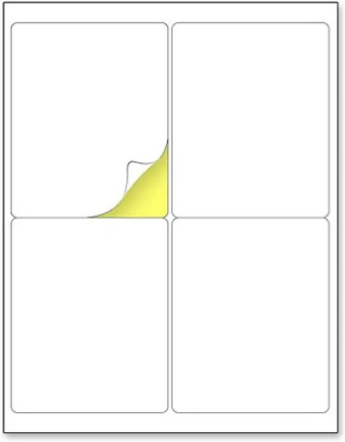 Premium A4 Self-Adhesive Labels | 4-In-1 Pre-Cut Sheets | 120 White Labels For Printing & Shipping (30 Sheets)(Paperback, Lotus)