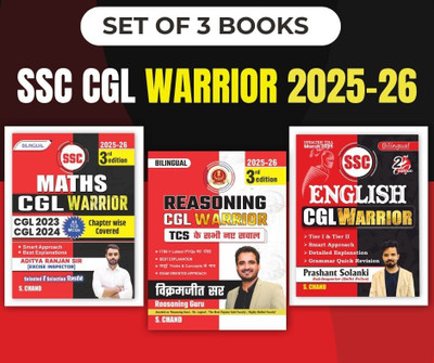 Best Combo Book For SSC CGL Exam 2025 - 2026 - SSC CGL Warrior Maths (Mathematics) + Reasoning + English (In Bilingual Edition) | By Aditya Ranjan, Vikramjeet & Prashant Solanki Sir - S Chand Exams Books | Also Useful For All SSC Competitive Exams | Tier 1 & 2 | PYQ Previous Year Question Bank, Best
