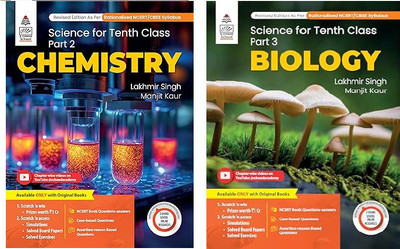 Combo Pack: Lakhmir Singh Class 10 Science ( Chemistry, Biology) - 2025-26 Examination(Paperback, Lakhmir Singh and Manjit Kaur)