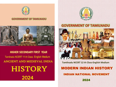 INDIAN HISTORY Ancient,Medieval,Modern Set Of 2 Books English Medium ( A Comprehensive Guide For All Competitive Exams ) CLASS 11, 12 Th History 2024-2025 By TAMILNADU NCERT(Paperback, TN SCERT)