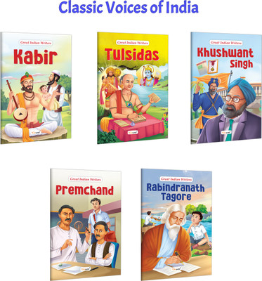 Great Indian Writers: Kabir, Khushwant Singh, Premchand And More :- Indian Literature Classics, Great Writers Collection, Poetry & Prose Works | Set Of 5 Books(Paperback, GOWOO)
