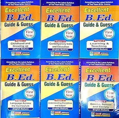 Excellent B.Ed Guide & Guess (1st Year )First Year English Medium Paper 1 ,2 ,3 ,4, 5, 6 For All University(Paperback, excellent)