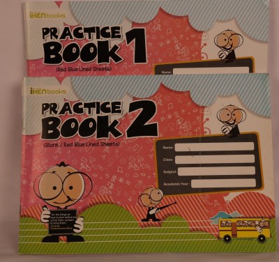 Practice Book_Pack Of 2_Writing Book 100 (50+50) Pages Blue Red Lined Blank Age Group 3 To 6(Paperback, Mexus Education Pvt Ltd)