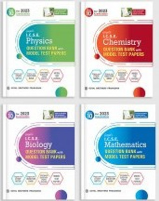 Goyal's I.C.S.E. Physics, Chemistry, Biology & Math Question Bank With Model Test Papers Class 10 For 2023 Examination(PaparBack, GBP)