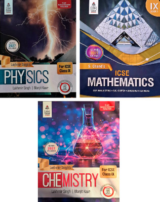 Lakhmir Singh's Physics, Chemistry, Mathematics For ICSE Class - 9 ( Combo Pack 3 Book )(Paperback, Lakhmir Singh and Manjit Kaur)