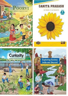 ORIGINAL NCERT Class - 07 Textbook Of English, Mathematics, Science & Social Science (English, Ganita Prakash, Curiosity & Exploring Society India And Beyond) (Set Of 04 Book's) | (कक्षा 7 के लिए पाठ्यपुस्तक, अद्यतन संस्करण 2025) | UPDATED & LATEST EDITION 2025(Paperback, NCERT) ORIGINAL NCERT Class - 07 Textbook Of English, Mathematics, Science & Social Science (English, Ganita Prakash, Curiosity & Exploring Society India And Beyond) (Set Of 04 Book's) | (कक्षा 7 के लिए पाठ्यपुस्तक, अद्यतन संस्करण 2025) | UPDATED & LATEST EDITION 2025(Paperback, NCERT)