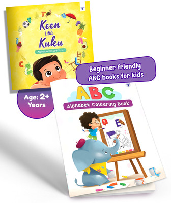 Keen Little Kuku - A Alphabet Story Book And ABCD Colouring Book For Children | Learning Book For Kids | Perfect Bedtime Stories And Colour Alphabets Activity Books | Read And Practice| Pack Of 2(Paperback, Target Publications)