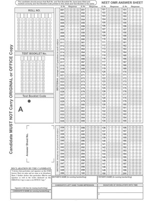 OMR Sheet Pack Of 100 | 200 MCQs Practice Sheets | For NEET, JEE, UPSC & All Competitive Exam Preparation Book (Paperback, OMR SHEET)(Paperback, Nitin Vijay)