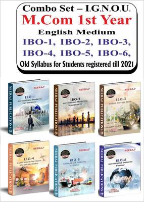 Neeraj Publication IGNOU M.Com First Year Set Of 6 Combo Books (IBO1, IBO2, IBO3, IBO4, IBO5, IBO6) In English Medium, IGNOU Help Book With Solved Previous Years Question Papers