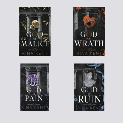 Rina Kent Best Combo (God Of Malice+God Of Pain+God Of Wrath+god Of Ruin)(Paperback, Rina kent)