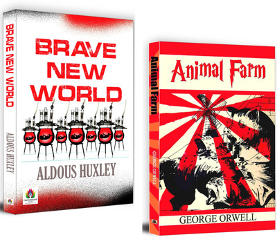 Dystopian Classics Bundle: Brave New World By Aldous Huxley + Animal Farm By George Orwell | Set Of 2 Books(Paperback, Aldous Huxley, George Orwell)