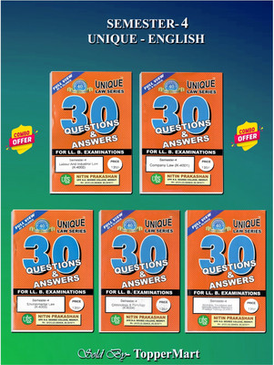 UNIQUE LAW SERIES { ENGLISH } SEMESTER-4 FOR LL.B EXMAS COMPANY LAW (K-4001) LABOUR & INDUSTRIAL LAW (K-4002) ENVIRONMENTAL LAW (K-4003) ARBITRATION CONCILIATION AND ADR (K-4007), CRIMINOLOGY PENOLOGY (K-4004) Edition 2024(Paperback, NITIN PRAKASHAN) UNIQUE LAW SERIES { ENGLISH } SEMESTER-4 FOR LL.B EXMAS COMPANY LAW (K-4001) LABOUR & INDUSTRIAL LAW (K-4002) ENVIRONMENTAL LAW (K-4003) ARBITRATION CONCILIATION AND ADR (K-4007), CRIMINOLOGY PENOLOGY (K-4004) Edition 2024(Paperback, NITIN PRAKASHAN)