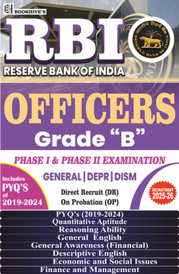 RBI Grade B Officers 2025-2026 General/DEPR/DISM (Set Of 8 Books) Phase 1 And 2 Includes PYQs 2019-2024(Paperback, CHETAN SAKHUJA)