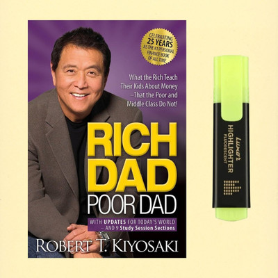 Rich Dad Poor Dad By Robert T. Kiyosaki & Free Yellow Pen Highlighter(Paperback, Robert T. Kiyosaki)