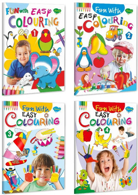 Sawan Fun With Easy Colouring Books - 1 To 4 | Set Of 4 Books(Paperback, Manoj Publications Editorial Board)