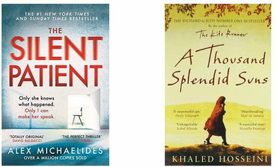 The Silent Patient+a Thousand Splendid Sums [2 Books Combo](peparback, ALEX MICHAELIDES +KHALED HOSSEINI)