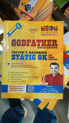 Neon Classes Static Gk Godfather King Of Concepts Toppers Handbook Static Gk For Quick Revision | English Medium | Latest Edition (Paperback, Raja Sir)(BOOK, Raja Sir)