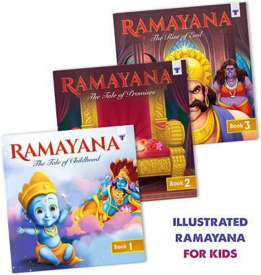 Ramayana Book For Children - Tale Of Childhood, Tale Of Promises & Rise Of Evil | Illustrated Story Books | Moral Story Books In English | Mythology Tales | Combo Of 3(Paperback, Abhimanyu Nikam)