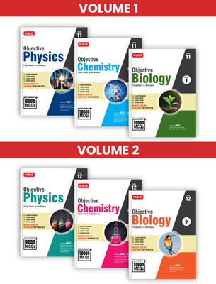 MTG Objective Physics, Chemistry, Biology Series (Vol-1 & 2) For NEET & State-Level Medical Entrances | Biggest Pool Of 29000+ MCQs Chapter-Wise Topic-Wise Level-Wise Exam-Wise For Practice (2025-26)(Paperback, MTG Editorial Board)