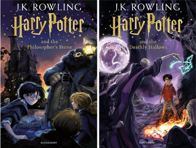 Harry Potter 2 Book Set : Harry Potter And The Half-Blood Prince + Harry Potter And The Deathly Hallows(Paperback, J K Rowling)