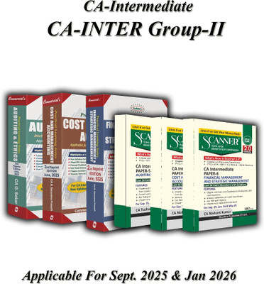 Combo Pack Practical Learning Series Financial Management And Strategic Management, Auditing And Ethics, Cost And Management Accounting And Scanner For Each Subject For CA Inter New Syllabus |EDITION 2025|(Paperback, CA B. Saravana Prasath)