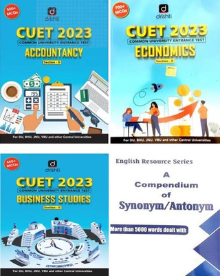 Drishti CUET Accountancy, Economics, & Bussiness Studies 2023 With Synonym/Antonym Book(Paperback, Drishti Team)