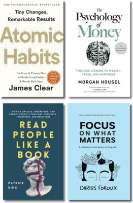 Generic Books. Atomic Habits. Red People. The Psychology Of Money. Focus On What Matters. Combo Set Of 4 Books(Paperback, Books pvt india)
