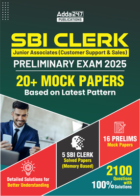 20+ SBI Clerk Prelims 2025-26 Mock Test Papers Book(Paperback, Adda247 Publications)