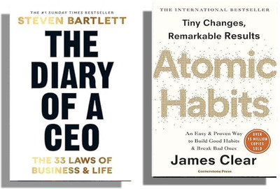 AnushkaBooks Combo ;- Atomic Habit & The Diary Of A CEO ( English, Pack 2 )(PaperbackS, Steven Bartlett, Jemes clear)