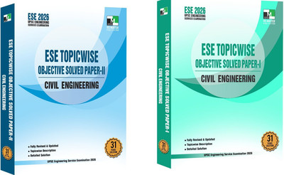 ESE 2026 Prelims – Civil Engineering Topicwise Objective Solved Paper-1 And2 | UPSC Engineering Services Examination | Detailed Explanations With Conceptual Clarity | Updated PYQs With Chapter Wise And Topicwise Analysis | 31 Years Solution (1985-2025)(Paperback, ies master) ESE 2026 Prelims – Civil Engineering Topicwise Objective Solved Paper-1 And2 | UPSC Engineering Services Examination | Detailed Explanations With Conceptual Clarity | Updated PYQs With Chapter Wise And Topicwise Analysis | 31 Years Solution (1985-2025)(Paperback, ies master)