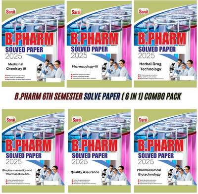BestSellio Books | B.PHARM 6th SEMESTER Practice And Previous Year Solve Paper ( 6 IN 1) COMBO PACK | PCI Latest Syllabus(Paperback, Expert Pharmacy Faculty)