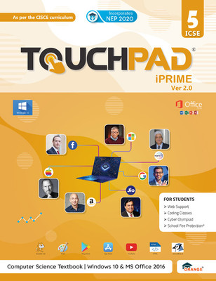 TOUCHPAD IPRIME Ver. 2.0 Class 5 ICSE- Computer Science Textbook Windows 10 & MS Office 2016(Paperback, Partha Saha)