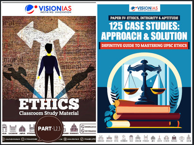 VISION IAS Ethics, Integrity,Aptitude, GS-IV 125 Case Studies Set Of 2 Books (HD Quality Printed Book) For Civil Service Main Examination 2025-2026(Paperback, VISION IAS)