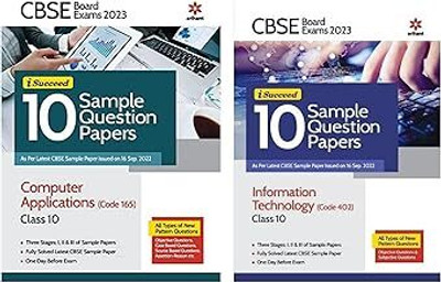 CBSE Board Exam 2023 ISucceed 10 Sample Question Papers Computer Applications Class 10 & CBSE Board Exams 2023 ISucceed 10 Sample Question Papers Information Technology Class 10(Paperback, EXPERTS)