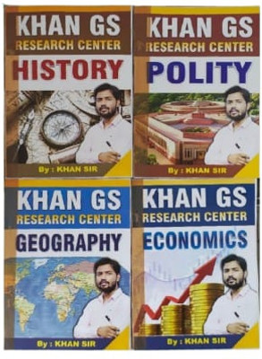 Khan GS Research Center Study Material Set – History, Polity, Geography & Economics(Paperback, Hindi, KHAN SIR)