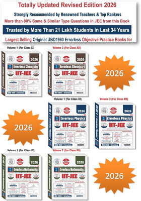 UBD 1960 Errorless For IIT-JEE (MAIN & ADVANCED) Physics + Chemistry + Mathematics (Each Book-2 Volumes=TOTAL 6-BOOKS SET)) For IIT-JEE (MAIN & ADVANCED) (Paperback+Smart E-Book) Updated New Edition 2026(Paperback, UBD JEE EXPERT TEAM)