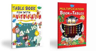 Maths Learning Books Set Of 2 | Table Books Fun With Multiplication, Multiplication Book Of Tables-Demy Size(Paperback, Manoj)