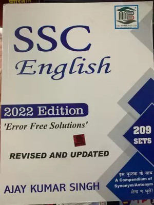 SSC English 2022 Edition Error Free Solutions 209 Sets (Hardcover, Ajay Kumar Singh)(Hardcover, Ajay Kumar Singh)