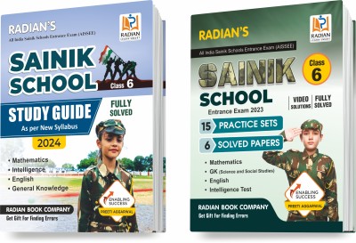 Combo Of Sainik School Class 6 Guidebook And Practice Set 2024 With Solved Papers For Entrance Exam (AISSEE) (Set Of 2 Books, English Medium)(Paperback, Radian Book Company)