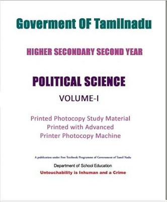 12th STD Political Science Volume 1 & 2 English Medium Tamilnadu State Board Syllabus, Paperback(Paperback, N/A)