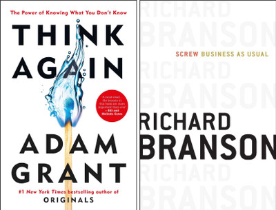 Think Again + Screw Business As Usual - Combo Of 2 Books Set(Paperback, Adam Grant and Richard Branson)