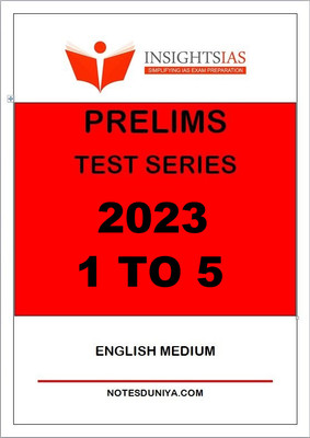 Insight Ias Prelims Test Series 1 To 5 English Medium 2023(Paperback, C)