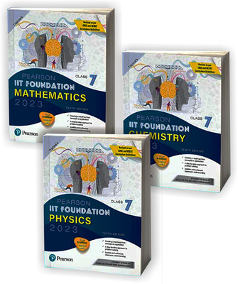 Class 7th IIT Foundation Physics + Chemistry + Maths Pearson India For 2023-24 Examinations Set Of 3 Books(Paperback, Trishna's) Class 7th IIT Foundation Physics + Chemistry + Maths Pearson India For 2023-24 Examinations Set Of 3 Books(Paperback, Trishna's)