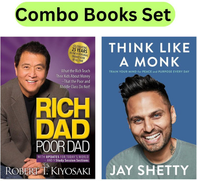 Rich Dad Poor Dad & Think Like A Monk (Combo Books Set)(Paperback, Robert Kiyosaki, Jay Shetty)