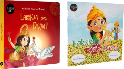 Ikaroa Diwali Books On Goddess Lakshmi For Kids (Set Of 2) | Mythological Books| Books With Sweet Illustrations| Ages 5-8 | Indian Gods & Goddesses | Combo Book Set|(Paperback, Nidhi sharma, Monisha Narang)