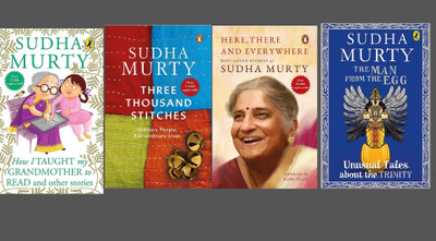 How I Told My Grandmother To Read Stories + Three Thousand Stitches + Here There And Everywhere + The Man From The Egg(Paperback, Sudha Murty) How I Told My Grandmother To Read Stories + Three Thousand Stitches + Here There And Everywhere + The Man From The Egg(Paperback, Sudha Murty)