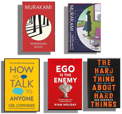 AnuskaBooks Combo;- Must Read 5 Books Set Norwegian Wood + The City And Its Uncertain Walls + How To Talk Anyone + Ego Is Enemy + The Hard Thing About Hard Thing ( English )(Paperback, Murakami) AnuskaBooks Combo;- Must Read 5 Books Set Norwegian Wood + The City And Its Uncertain Walls + How To Talk Anyone + Ego Is Enemy + The Hard Thing About Hard Thing ( English )(Paperback, Murakami)