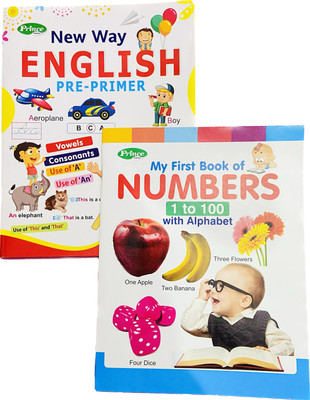 STARBUK Set Of 2 New Way English Pre-Primer Learning And Writing Book And My First Numbers 1 To 100 With Alphabet Learning Books For Children(Paperback, STARBUK)