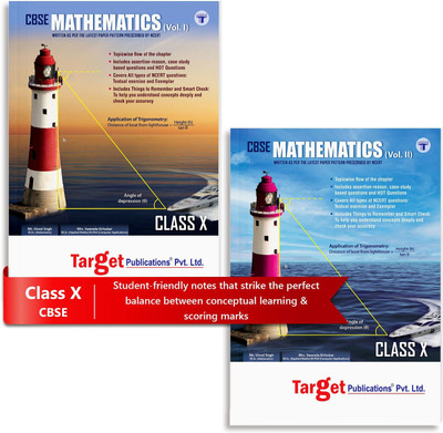 CBSE Class 10 Mathematics Notes Vol 1 & 2 (Exam 2026) | NCERT Textbook & Exemplar Solutions | Chapterwise MCQs, PYQs, HOTS, Quick Revision | 2 Books(Paperback, Content Team at Target Publications)